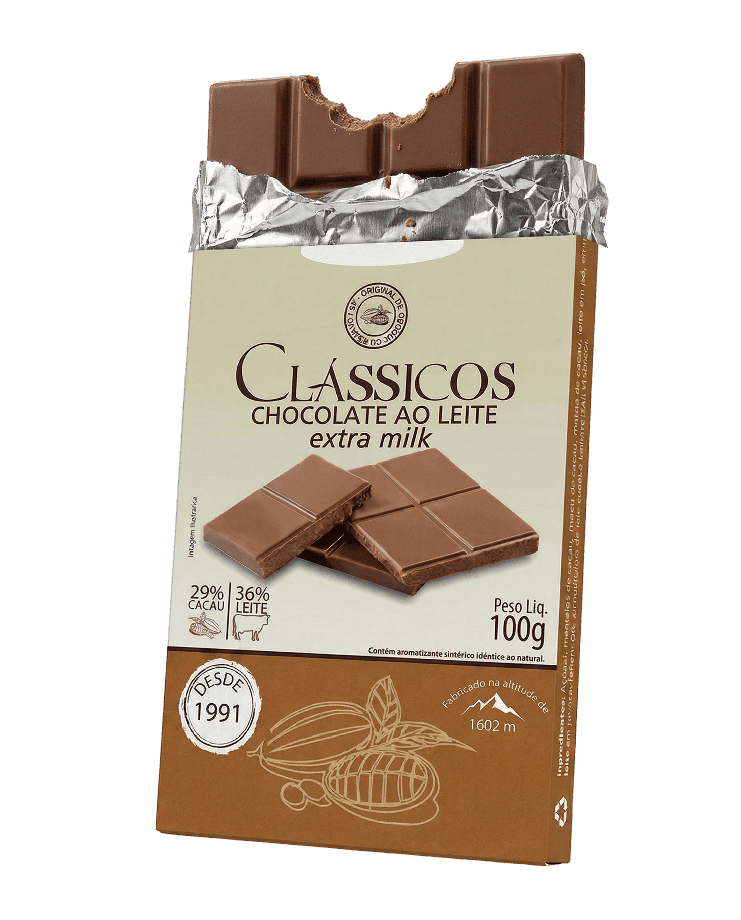 Chocolate aberto